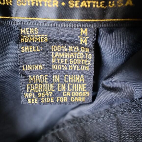 Eddie Bauer Pants Mens M Black Gore-Tex Waterproof Rain Outdoor Hiking - Picture 9 of 12